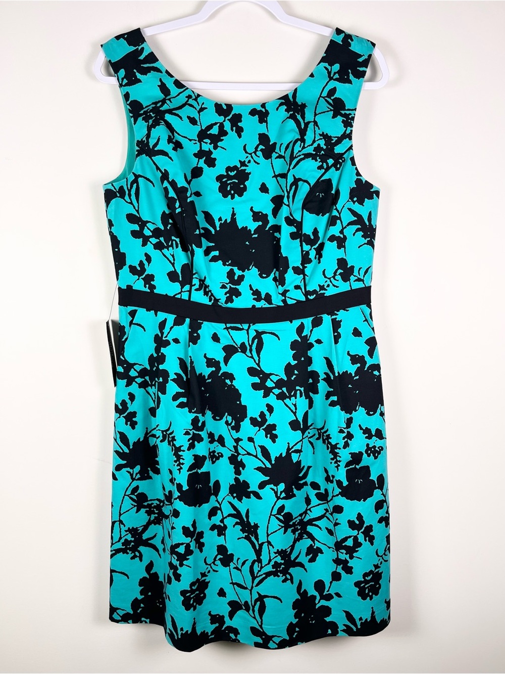NWT The Limited Sleeveless Teal Floral Fit-and-Flare Dress Size 12 Professional